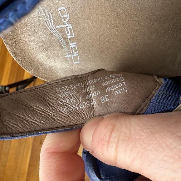 Dansko Debby Blue Woven Leather Heeled Comfort Sandal Womens EU 38 US 7.5-8 - Picture 10 of 10